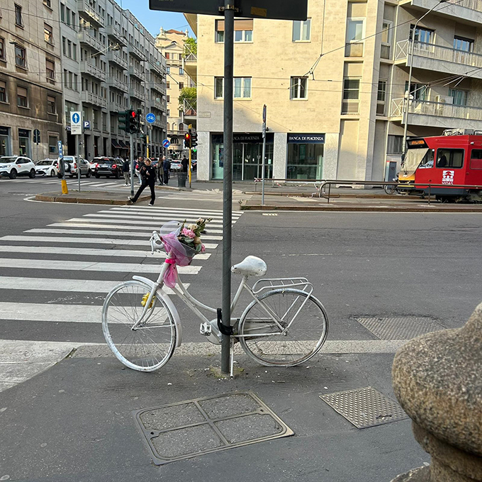 Ghost bike- Photo credit: Benedetta Damiani